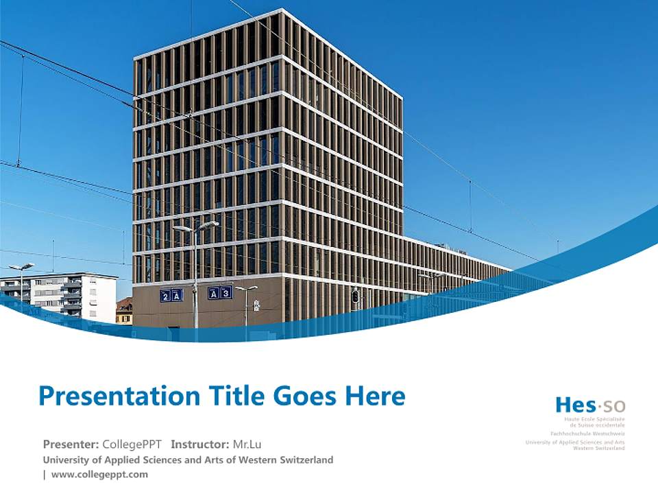 University of Applied Sciences and Arts of Western Switzerland Course/Courseware Creation PPT Template4:3 ratio PPT effect preview image5