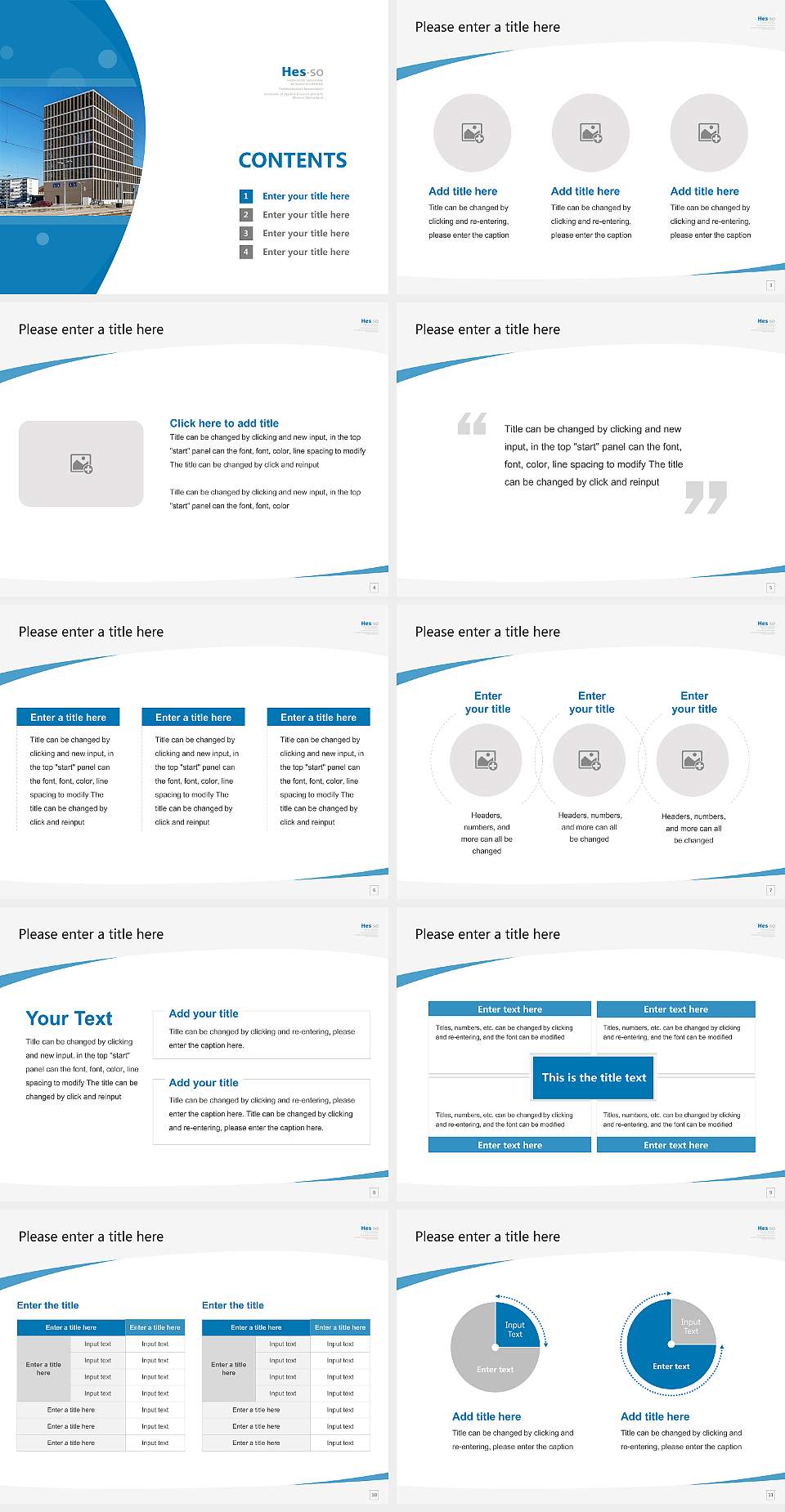 University of Applied Sciences and Arts of Western Switzerland Course/Courseware Creation PPT Template4:3 ratio PPT effect preview image2