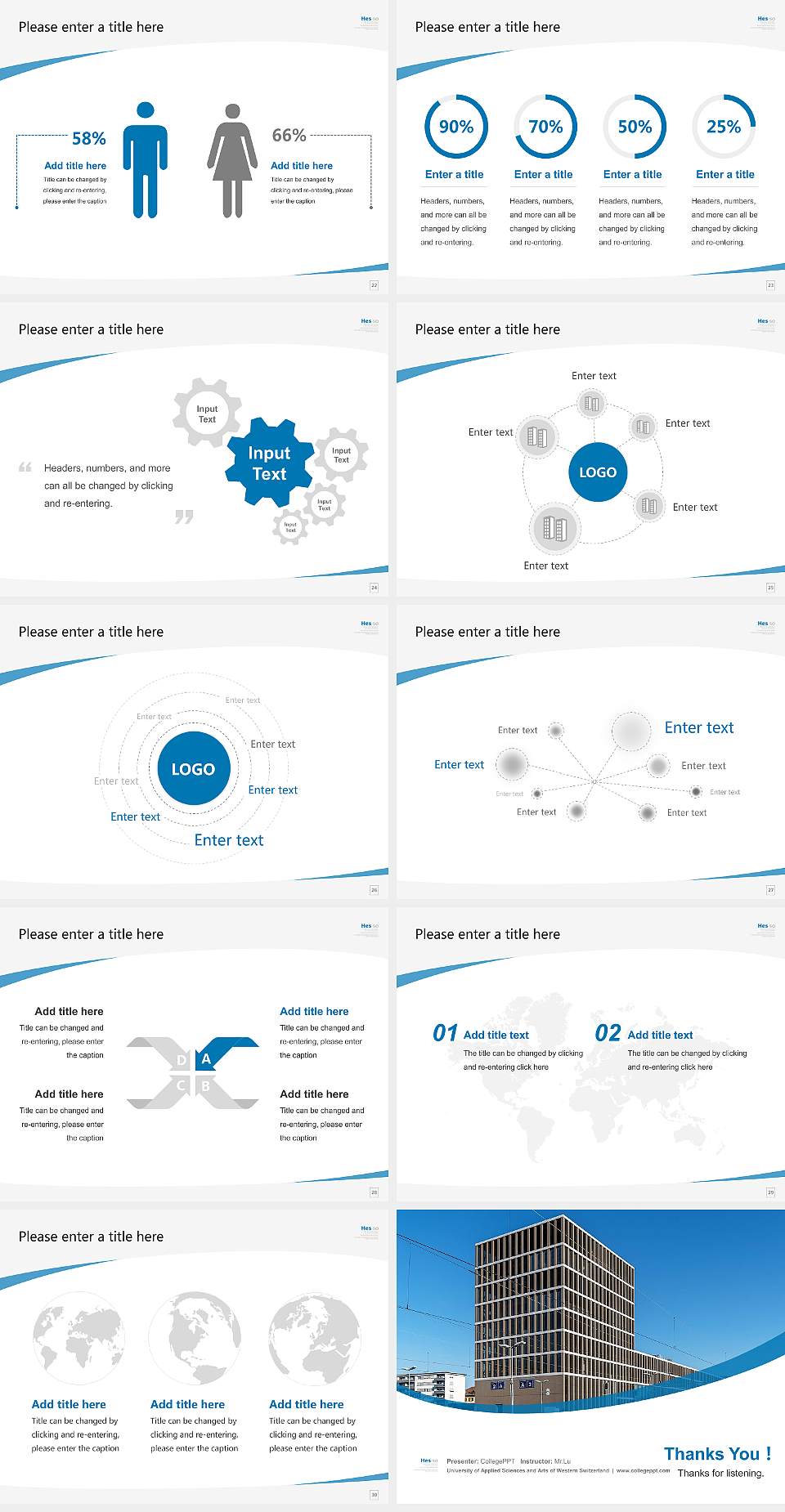 University of Applied Sciences and Arts of Western Switzerland Course/Courseware Creation PPT Template4:3 ratio PPT effect preview image4