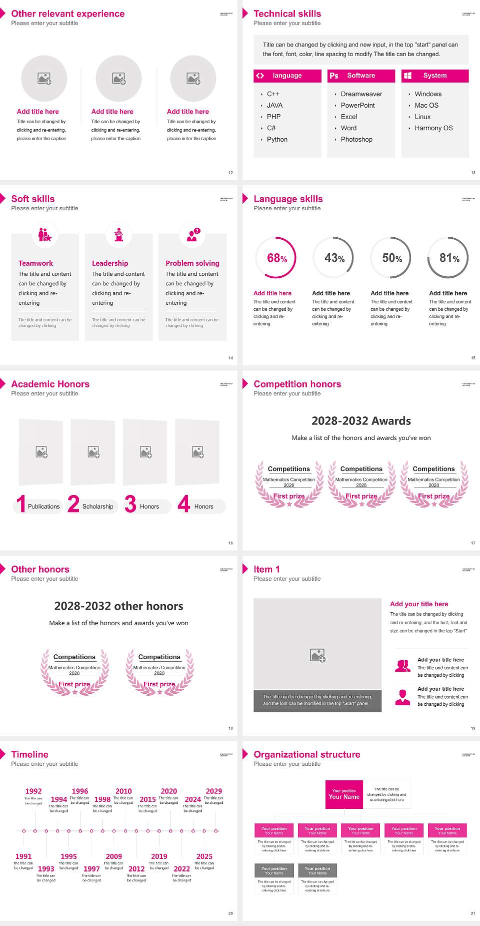 University of Lucerne Resume PPT Template4:3 ratio PPT effect preview image3