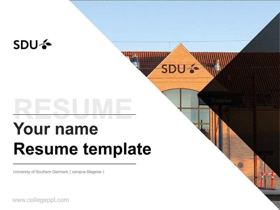 University of Southern Denmark（campus Slagelse） Resume PPT Template4:3 ratio PPT effect preview image5