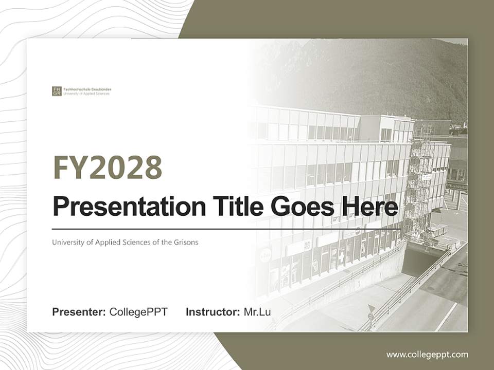 University of Applied Sciences of the Grisons Academic Presentation/Research Findings Report PPT Template4:3 ratio PPT effect preview image5