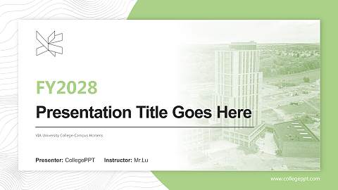 VIA University College-Campus Horsens Academic Presentation/Research Findings Report PPT Template