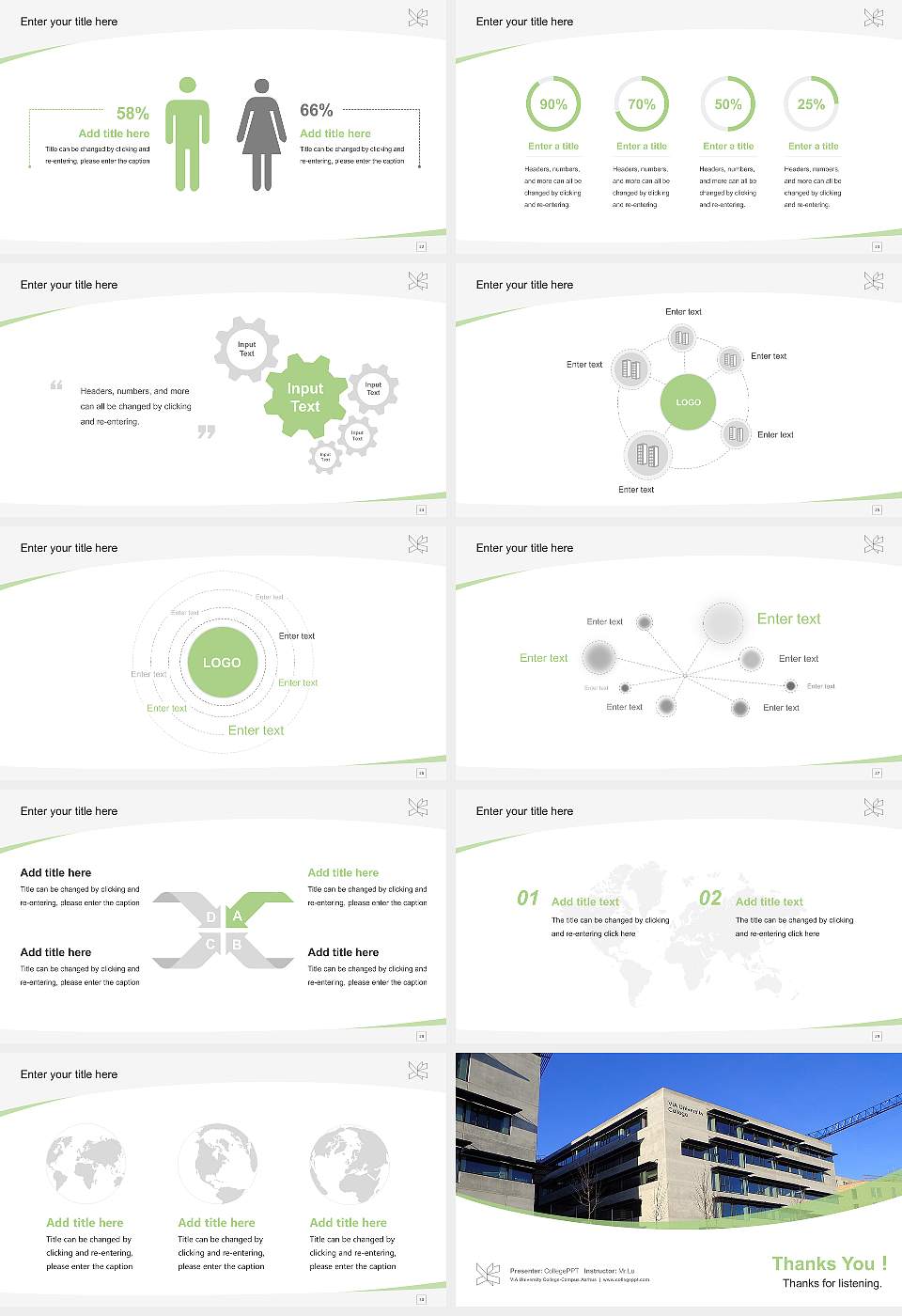 VIA University College-Campus Aarhus Course/Courseware Creation PPT Template16:9 ratio PPT effect preview image4