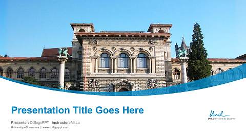 University of Lausanne Course/Courseware Creation PPT Template