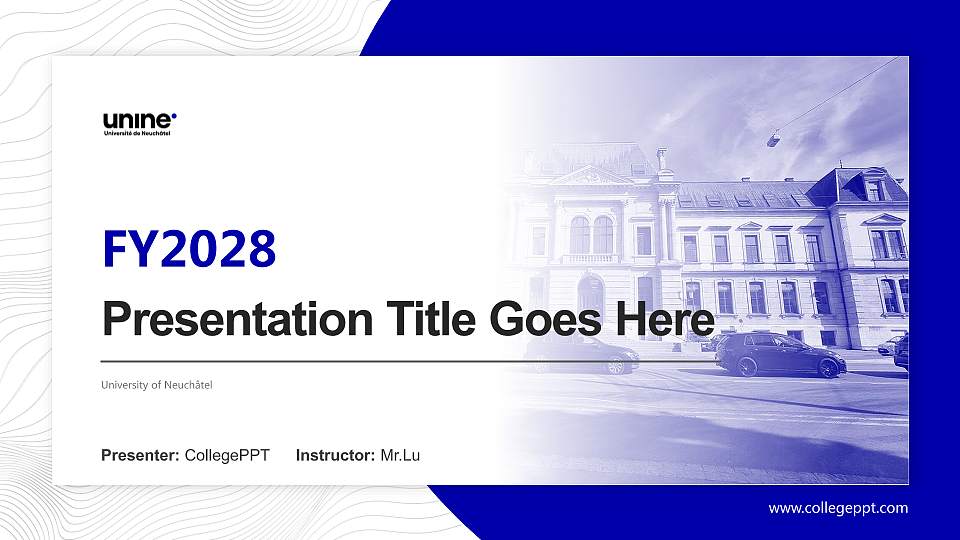 University of Neuchâtel Academic Presentation/Research Findings Report PPT Template16:9 ratio PPT effect preview image