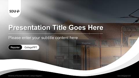 University of Southern Denmark（campus Slagelse） Lecture Sharing and Networking Event PPT Template