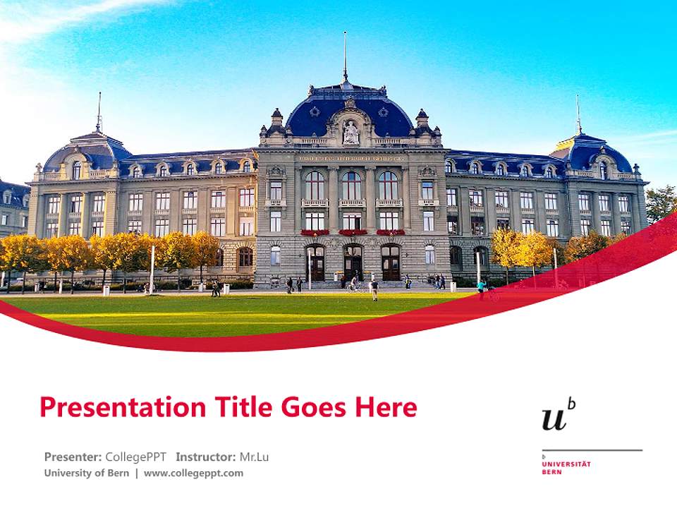 University of Bern Course/Courseware Creation PPT Template4:3 ratio PPT effect preview image5