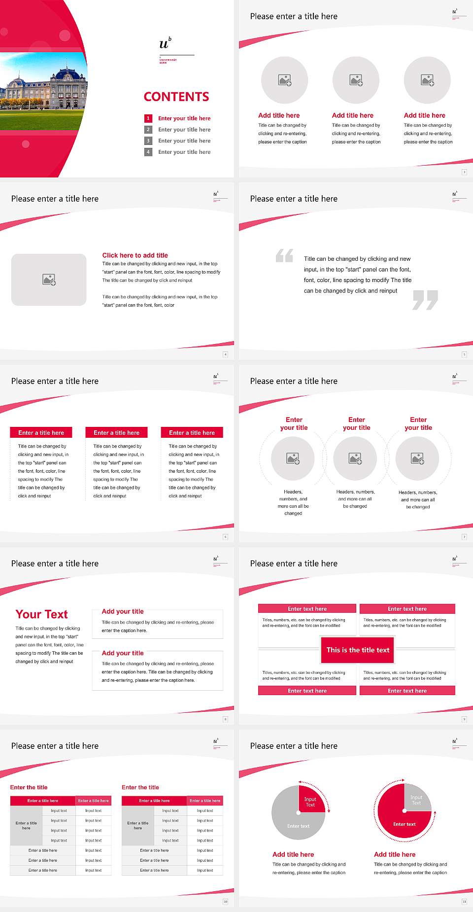 University of Bern Course/Courseware Creation PPT Template4:3 ratio PPT effect preview image2
