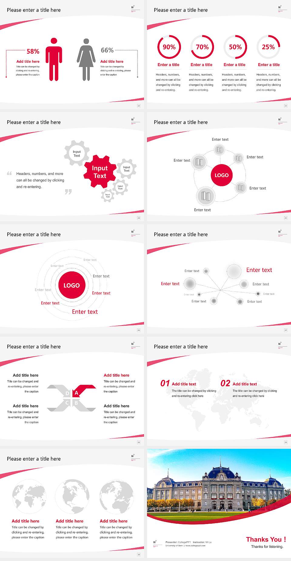 University of Bern Course/Courseware Creation PPT Template4:3 ratio PPT effect preview image4