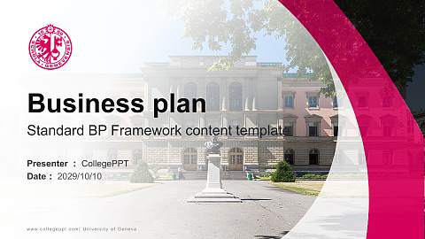 University of Geneva Competition/Entrepreneurship Contest PPT Template