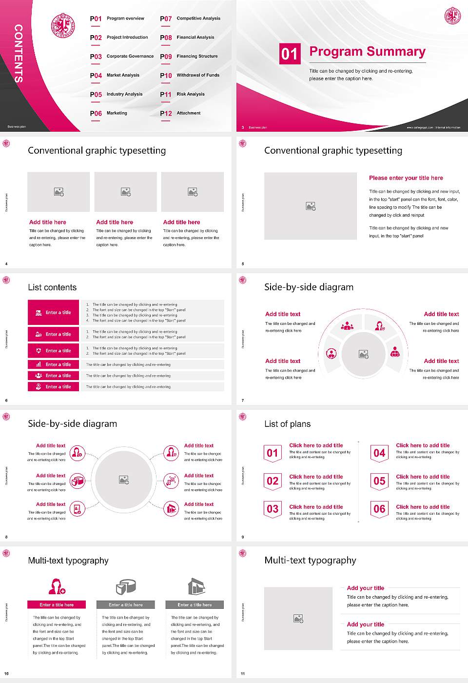University of Geneva Competition/Entrepreneurship Contest PPT Template16:9 ratio PPT effect preview image2