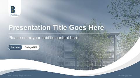Bern University of Applied Sciences Lecture Sharing and Networking Event PPT Template