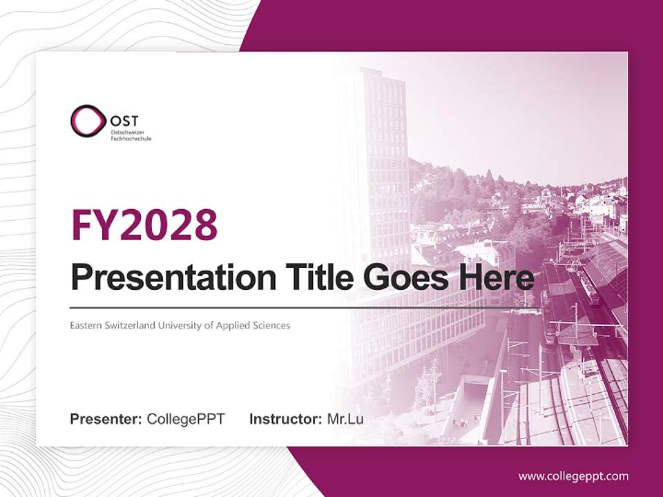 Eastern Switzerland University of Applied Sciences Academic Presentation/Research Findings Report PPT Template4:3 ratio PPT effect preview image5