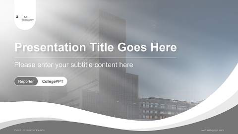 Zurich University of the Arts Lecture Sharing and Networking Event PPT Template