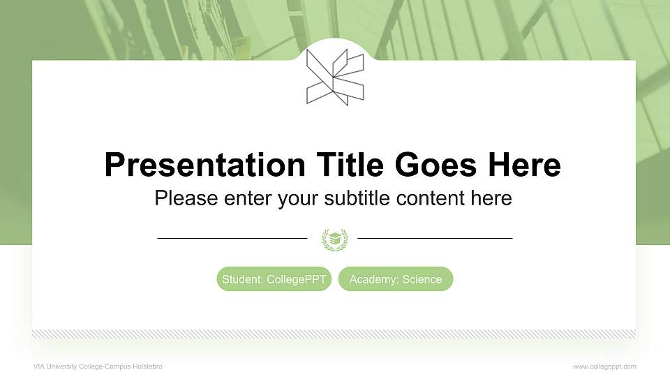 VIA University College-Campus Holstebro National Scholarship Defense PPT Template16:9 ratio PPT effect preview image1