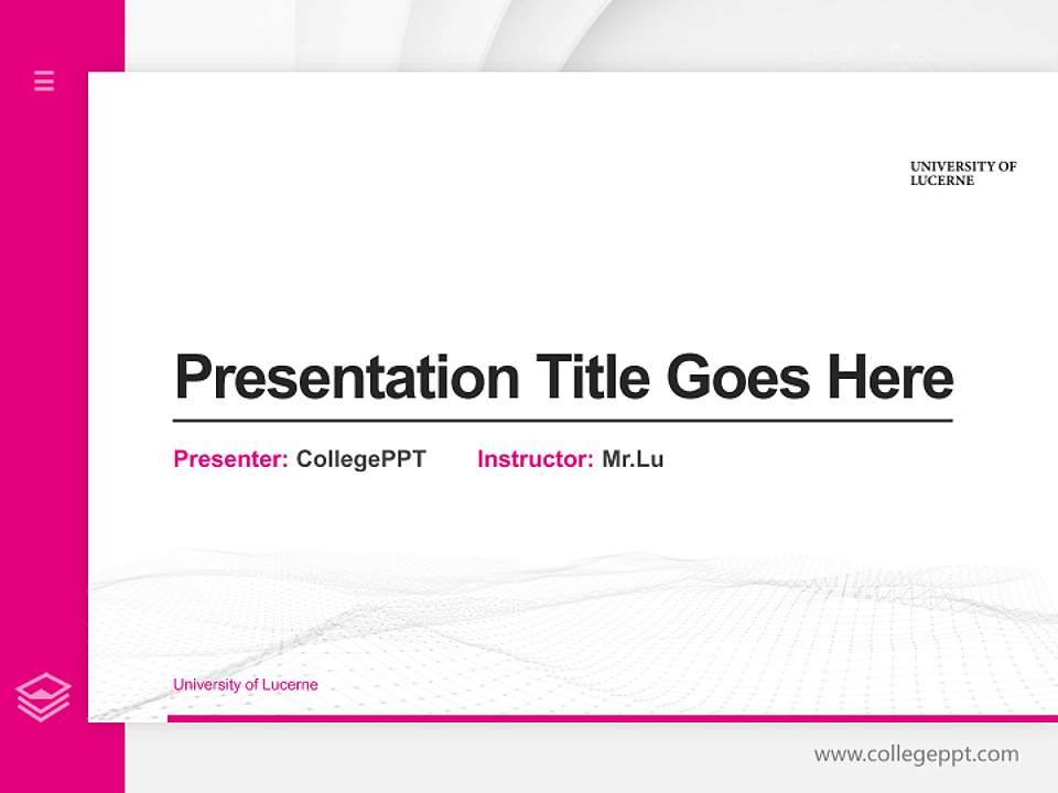 University of Lucerne Thesis Proposal/Graduation Defense PPT Template4:3 ratio PPT effect preview image5
