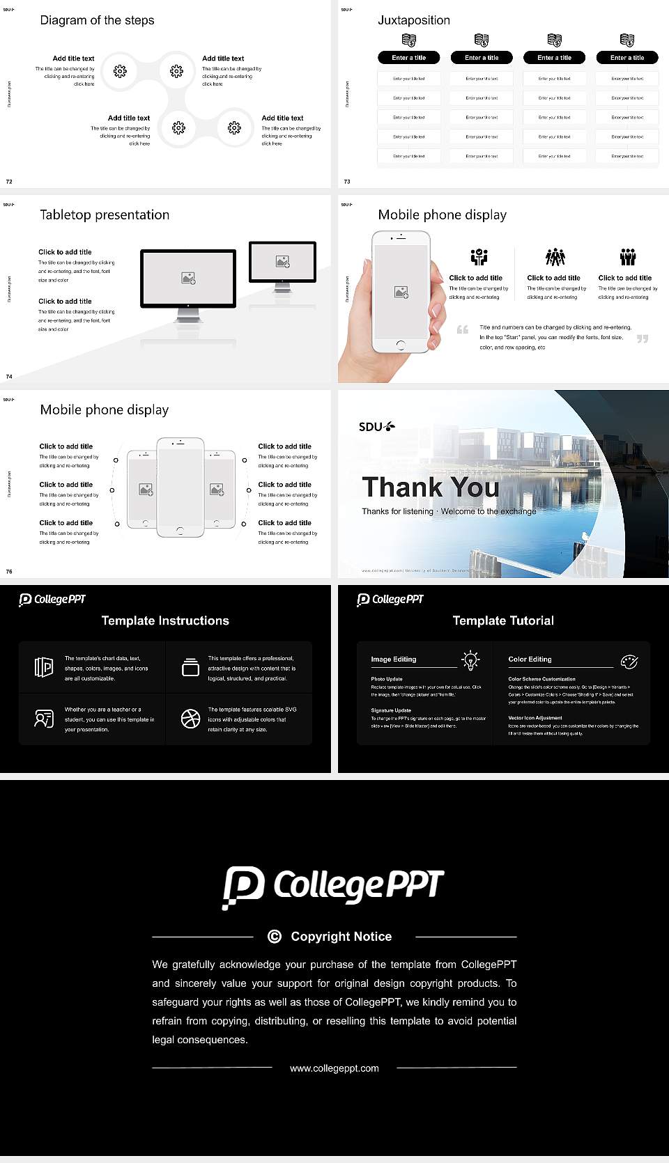 University of Southern Denmark Competition/Entrepreneurship Contest PPT Template16:9 ratio PPT effect preview image9