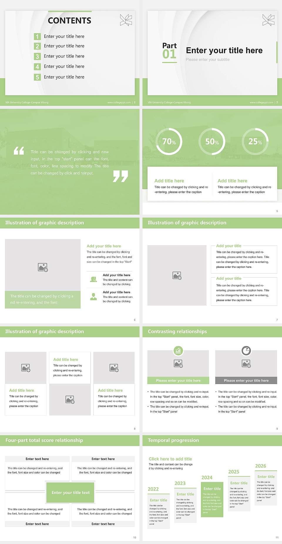 VIA University College-Campus Viborg Thesis Proposal/Graduation Defense PPT Template4:3 ratio PPT effect preview image2