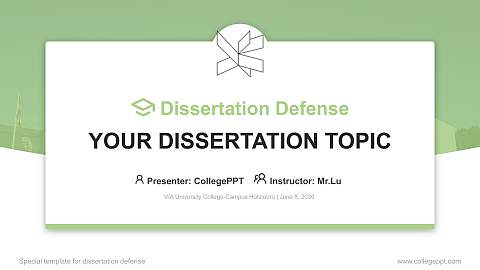 VIA University College-Campus Holstebro Graduation Thesis Defense PPT Template