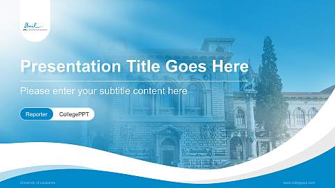 University of Lausanne Lecture Sharing and Networking Event PPT Template