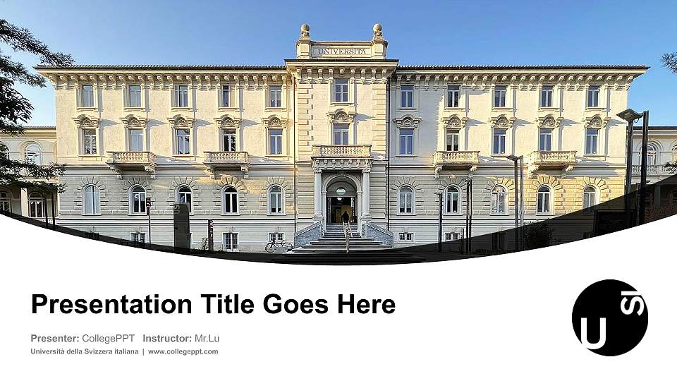 Università della Svizzera italiana Course/Courseware Creation PPT Template16:9 ratio PPT effect preview image