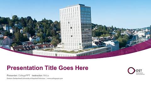 Eastern Switzerland University of Applied Sciences Course/Courseware Creation PPT Template