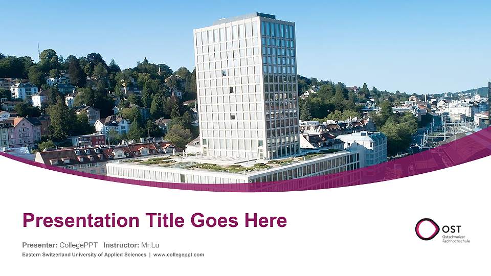 Eastern Switzerland University of Applied Sciences Course/Courseware Creation PPT Template16:9 ratio PPT effect preview image