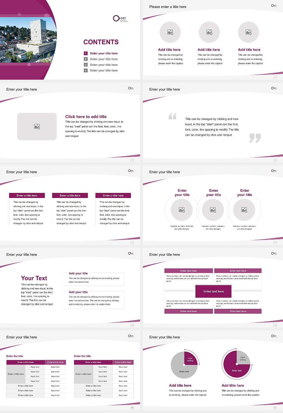 Eastern Switzerland University of Applied Sciences Course/Courseware Creation PPT Template16:9 ratio PPT effect preview image2