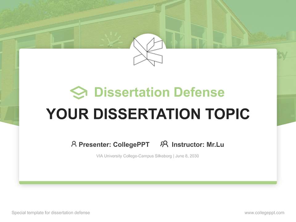 VIA University College-Campus Silkeborg Graduation Thesis Defense PPT Template4:3 ratio PPT effect preview image7