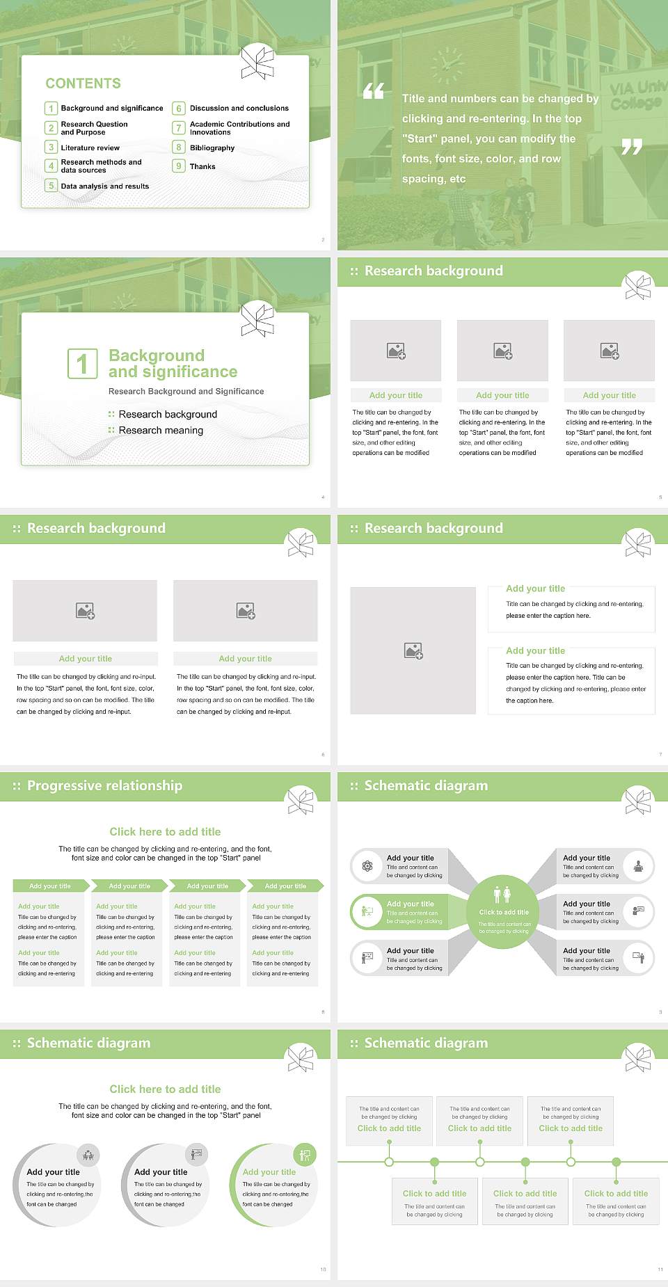 VIA University College-Campus Silkeborg Graduation Thesis Defense PPT Template4:3 ratio PPT effect preview image2