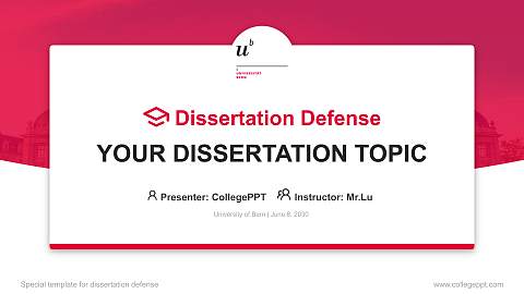 University of Bern Graduation Thesis Defense PPT Template