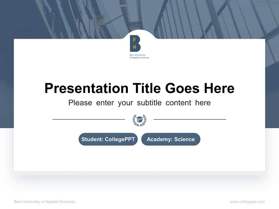 Bern University of Applied Sciences National Scholarship Defense PPT Template4:3 ratio PPT effect preview image4