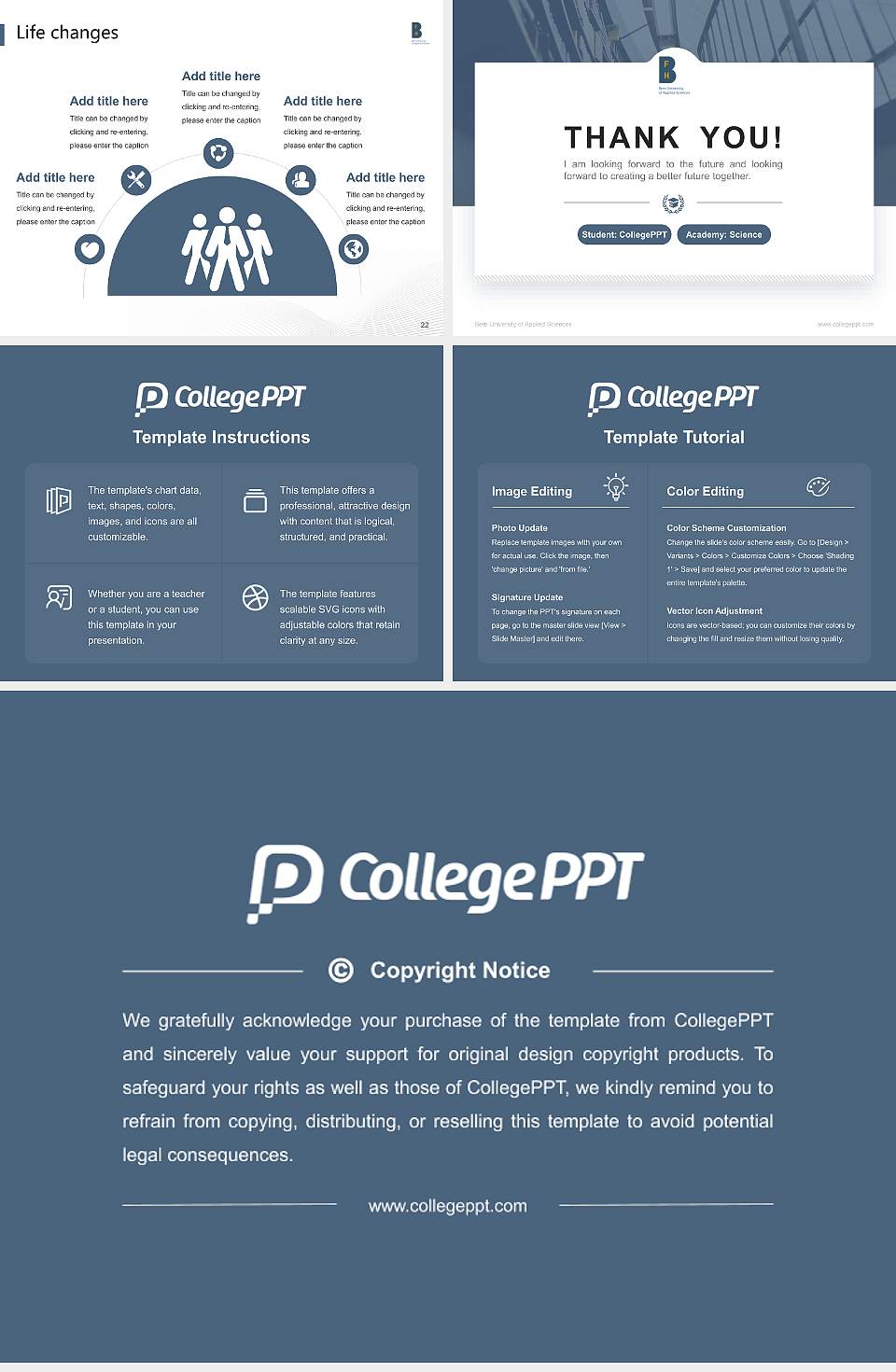 Bern University of Applied Sciences National Scholarship Defense PPT Template4:3 ratio PPT effect preview image4