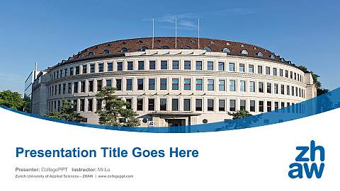 Zurich University of Applied Sciences – ZHAW Course/Courseware Creation PPT Template