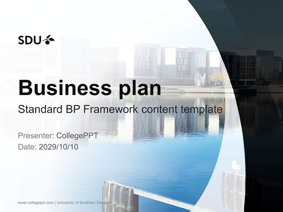 University of Southern Denmark Competition/Entrepreneurship Contest PPT Template4:3 ratio PPT effect preview image9