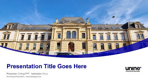 University of Neuchâtel Course/Courseware Creation PPT Template