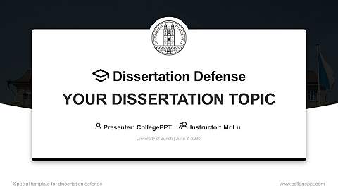 University of Zurich Graduation Thesis Defense PPT Template
