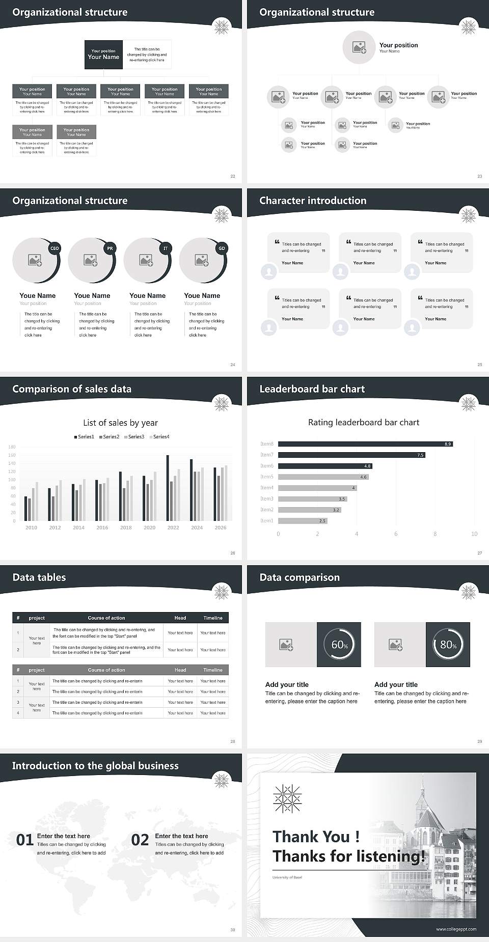 University of Basel Academic Presentation/Research Findings Report PPT Template4:3 ratio PPT effect preview image4