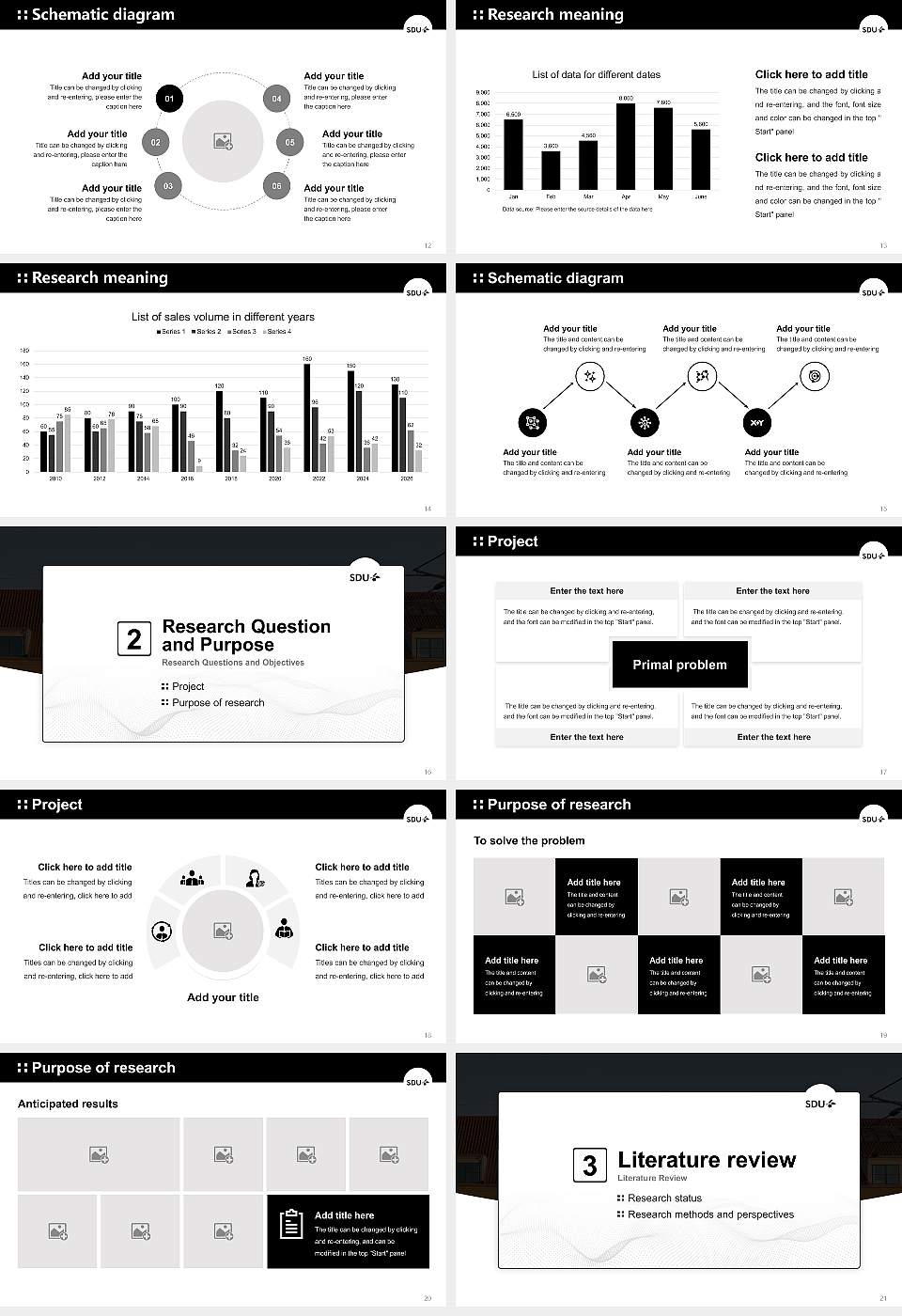 University of Southern Denmark（campus Slagelse） Graduation Thesis Defense PPT Template16:9 ratio PPT effect preview image3