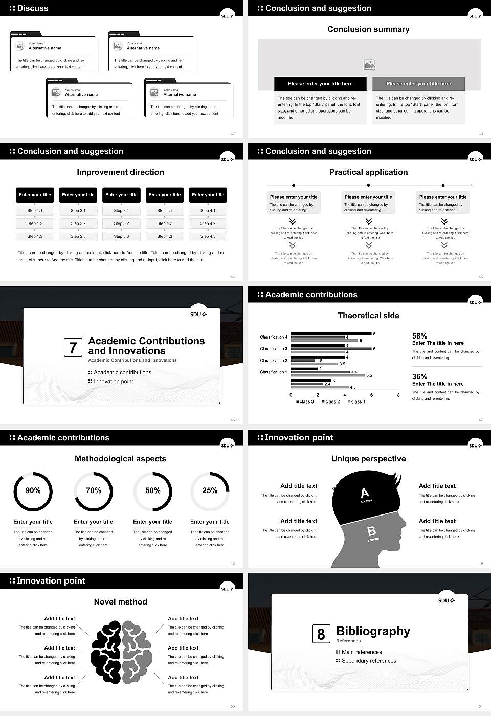 University of Southern Denmark（campus Slagelse） Graduation Thesis Defense PPT Template16:9 ratio PPT effect preview image6