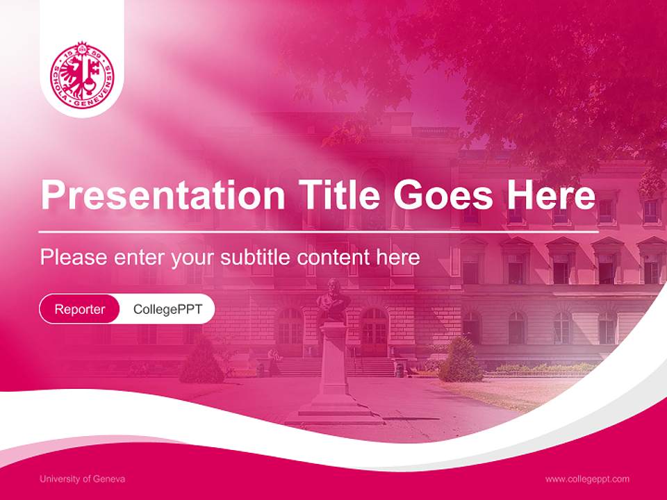 University of Geneva Lecture Sharing and Networking Event PPT Template4:3 ratio PPT effect preview image4