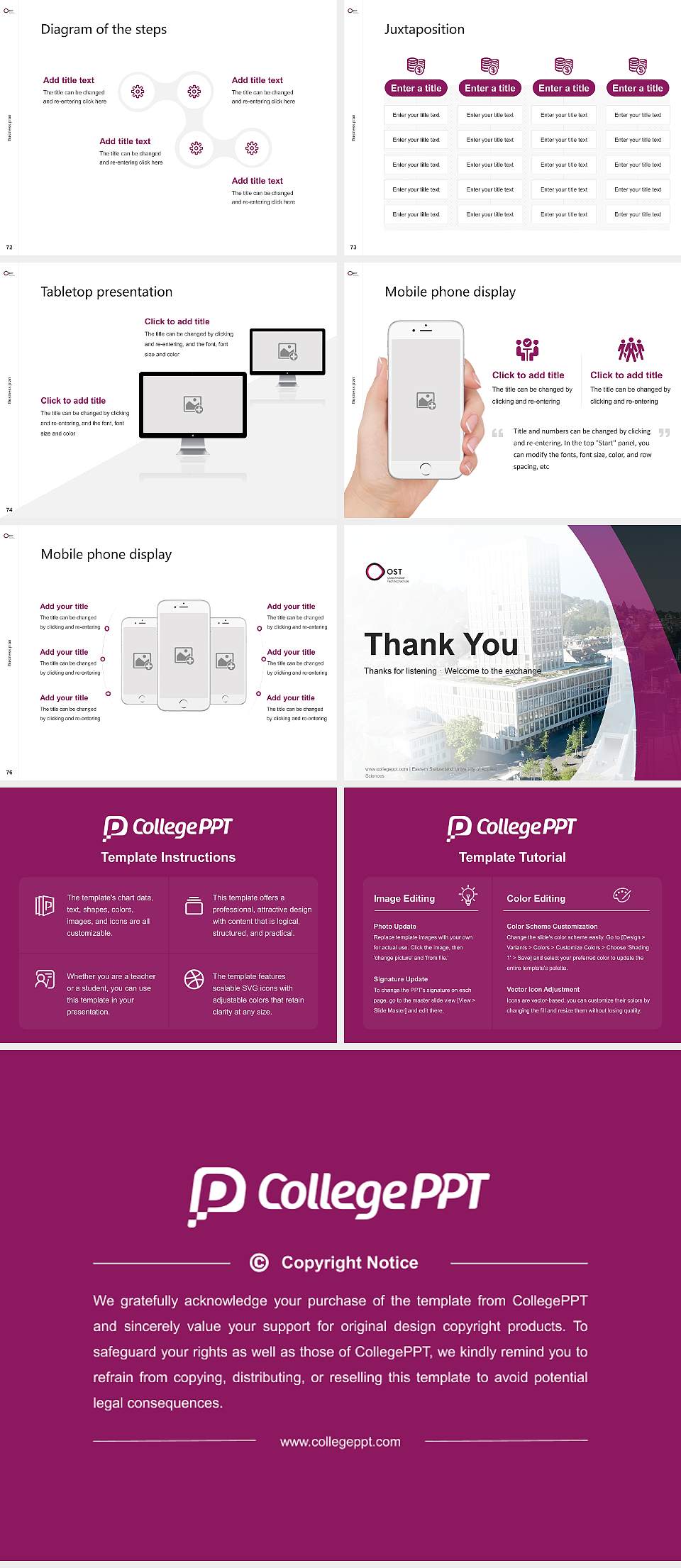 Eastern Switzerland University of Applied Sciences Competition/Entrepreneurship Contest PPT Template4:3 ratio PPT effect preview image9