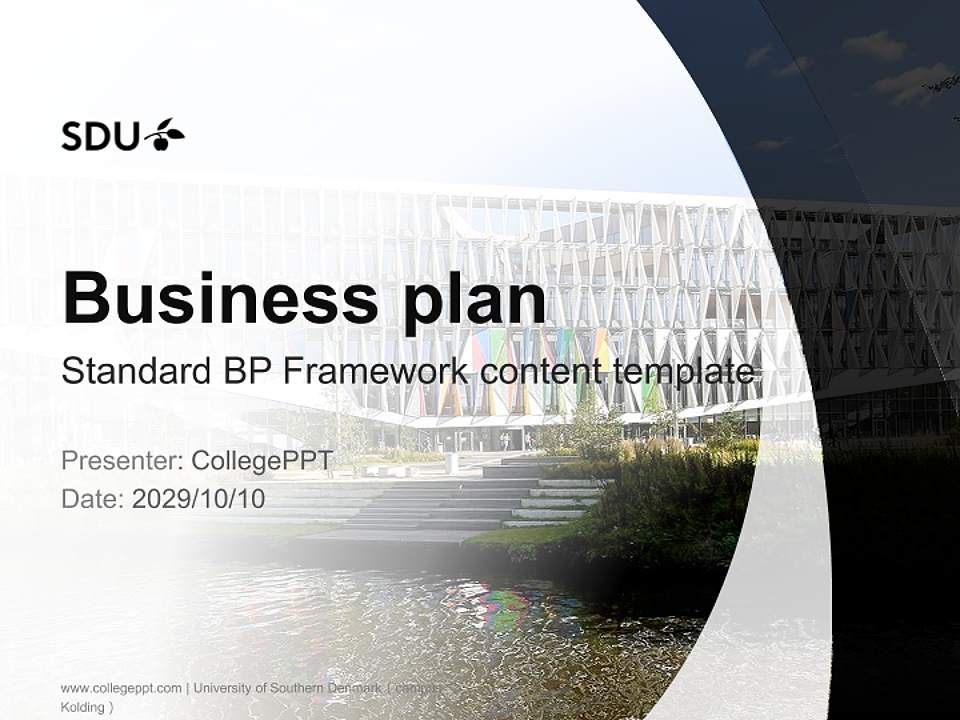 University of Southern Denmark（campus Kolding） Competition/Entrepreneurship Contest PPT Template4:3 ratio PPT effect preview image9