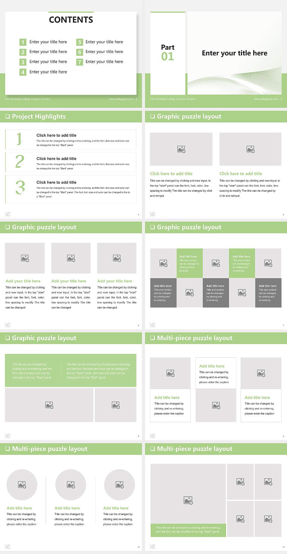 VIA University College-Campus Horsens General PPT Template4:3 ratio PPT effect preview image2