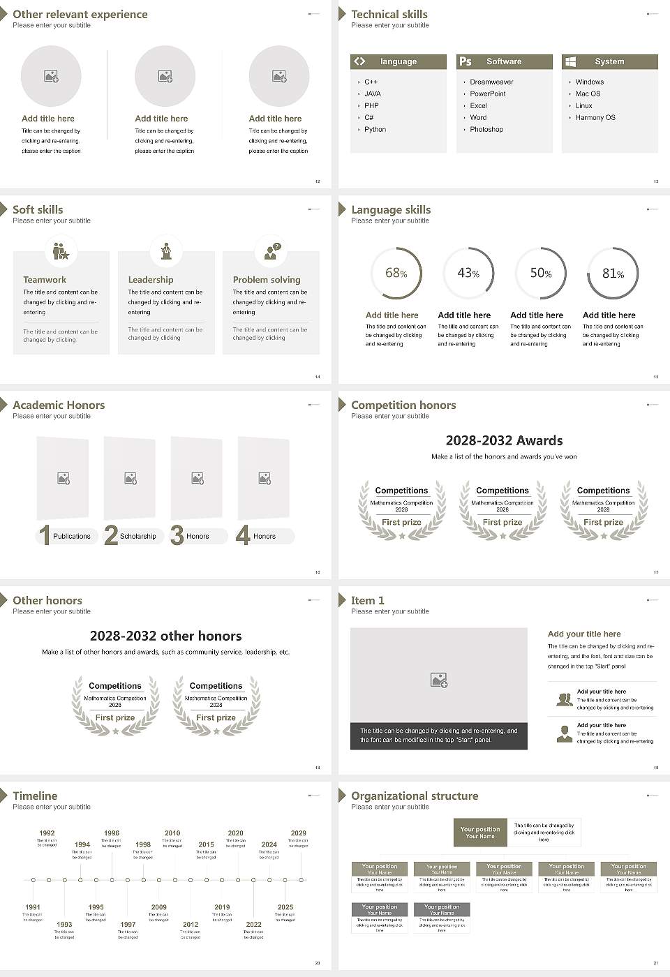 University of Applied Sciences of the Grisons Resume PPT Template16:9 ratio PPT effect preview image3
