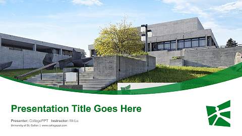 University of St. Gallen Course/Courseware Creation PPT Template