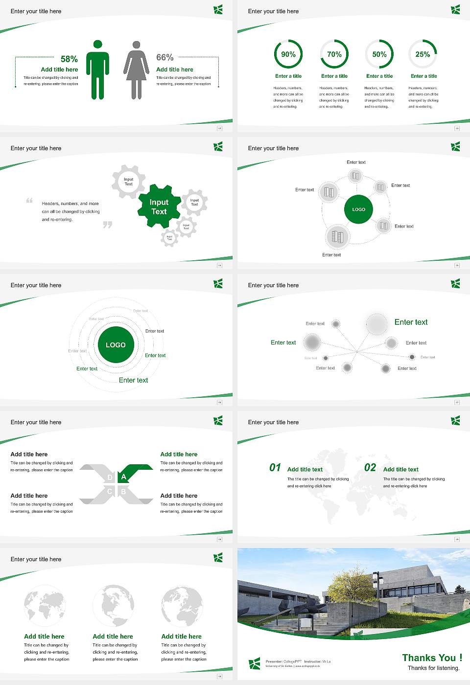 University of St. Gallen Course/Courseware Creation PPT Template16:9 ratio PPT effect preview image4