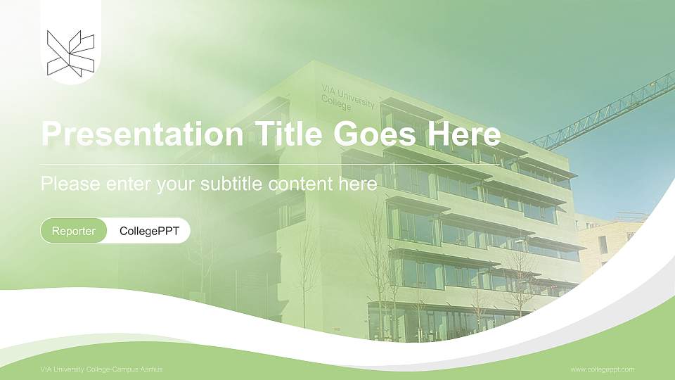 VIA University College-Campus Aarhus Lecture Sharing and Networking Event PPT Template16:9 ratio PPT effect preview image