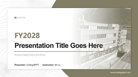 University of Applied Sciences of the Grisons Academic Presentation/Research Findings Report PPT Template